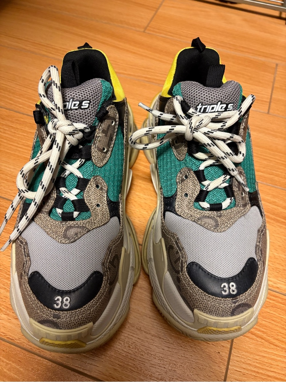 Gucci X Balenciaga Triple S collaboration sneakers